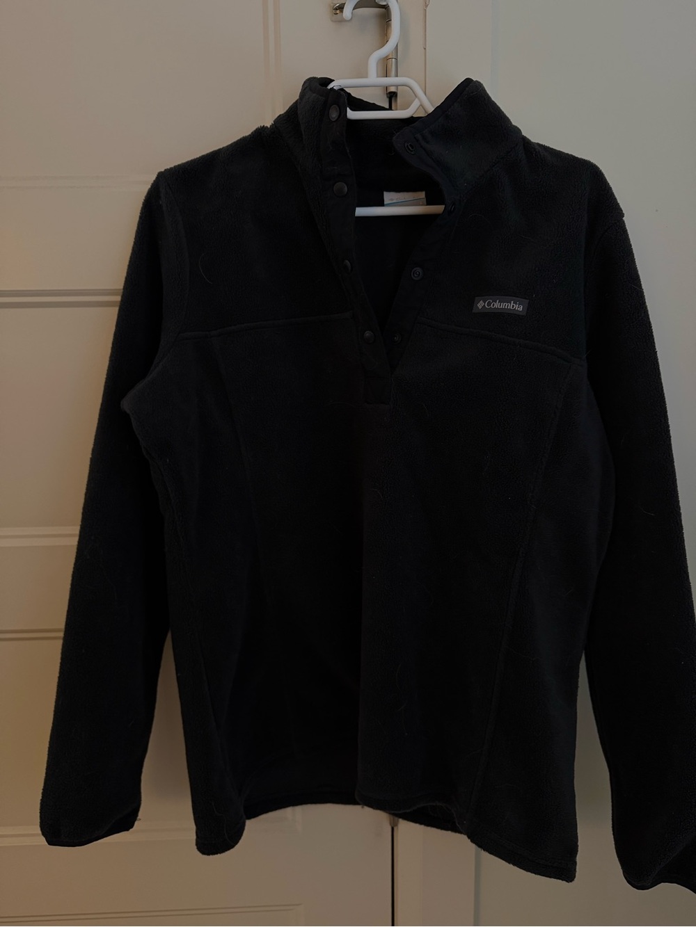 Columbia Black Snap-Front Fleece Pullover